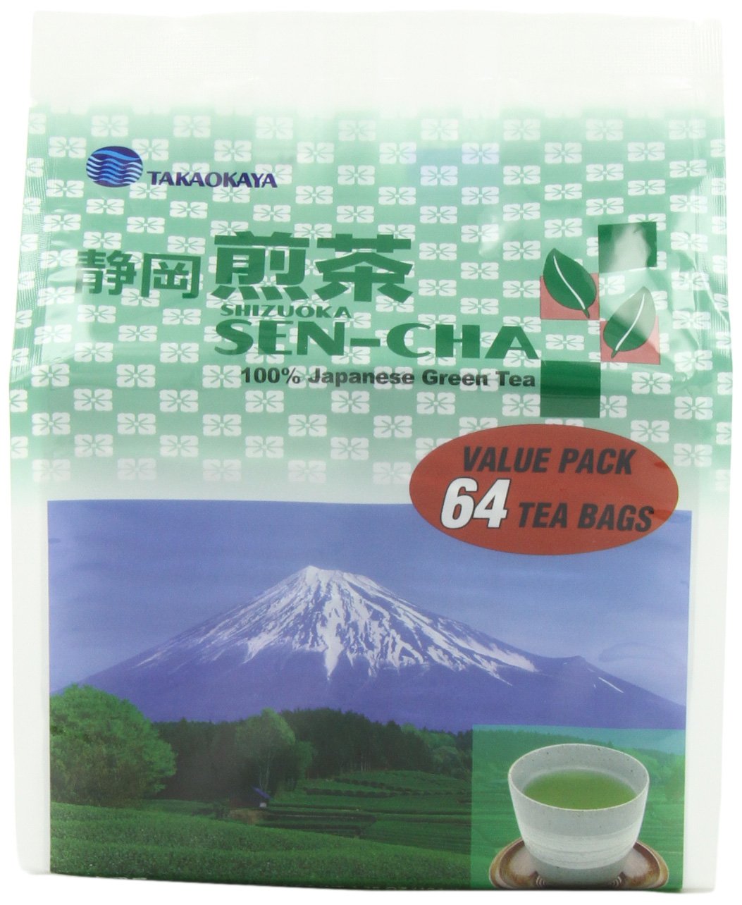 Product image of Takaokaya Green Tea Sencha Tea Bags 64 ct Pack of 4